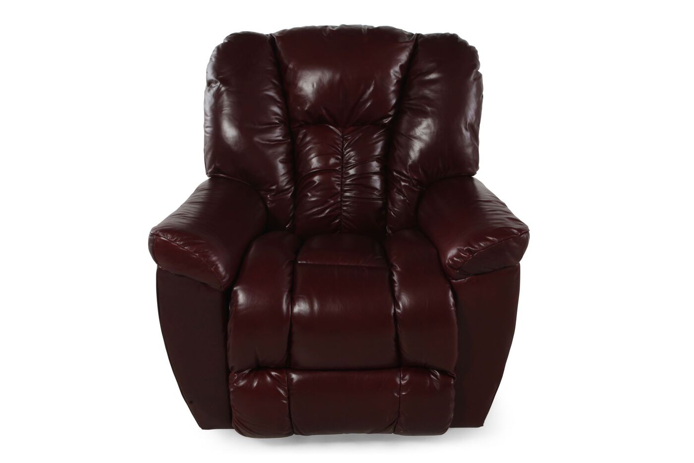 LaZBoy Maverick Cherry Brown Recliner Mathis Brothers Furniture